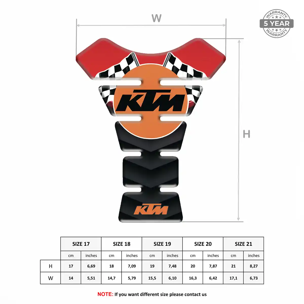 KTM Domed Tank Protector Prime Quality