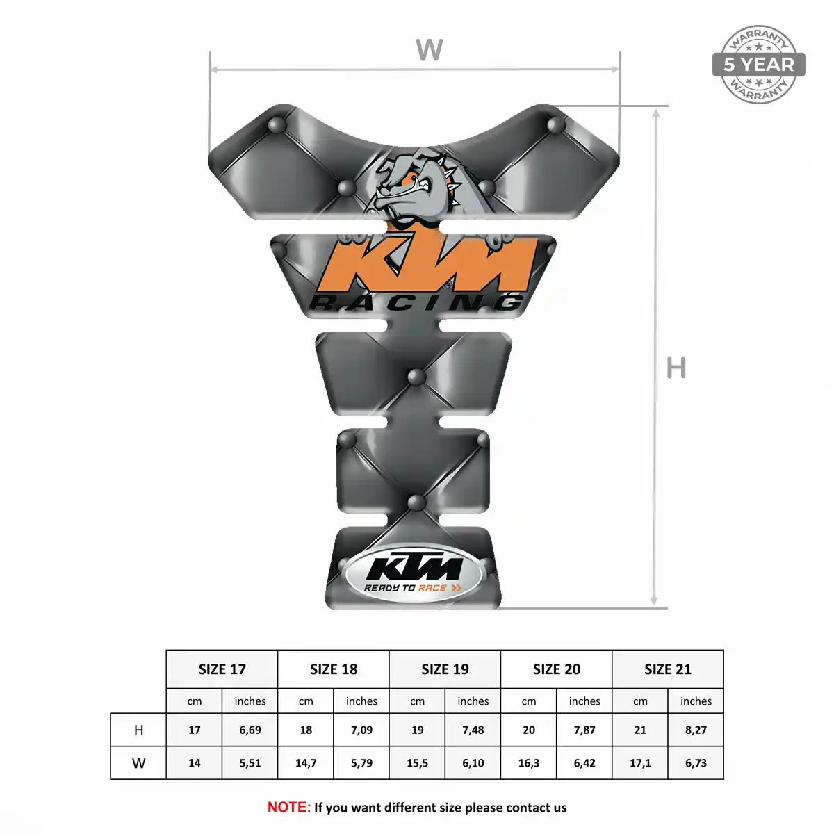 KTM Epoxy Tank Pad Prestige Line