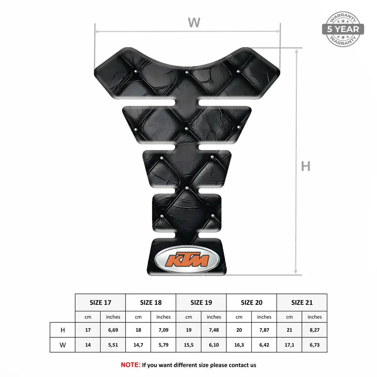KTM Epoxy Tank Pad Sleek Style