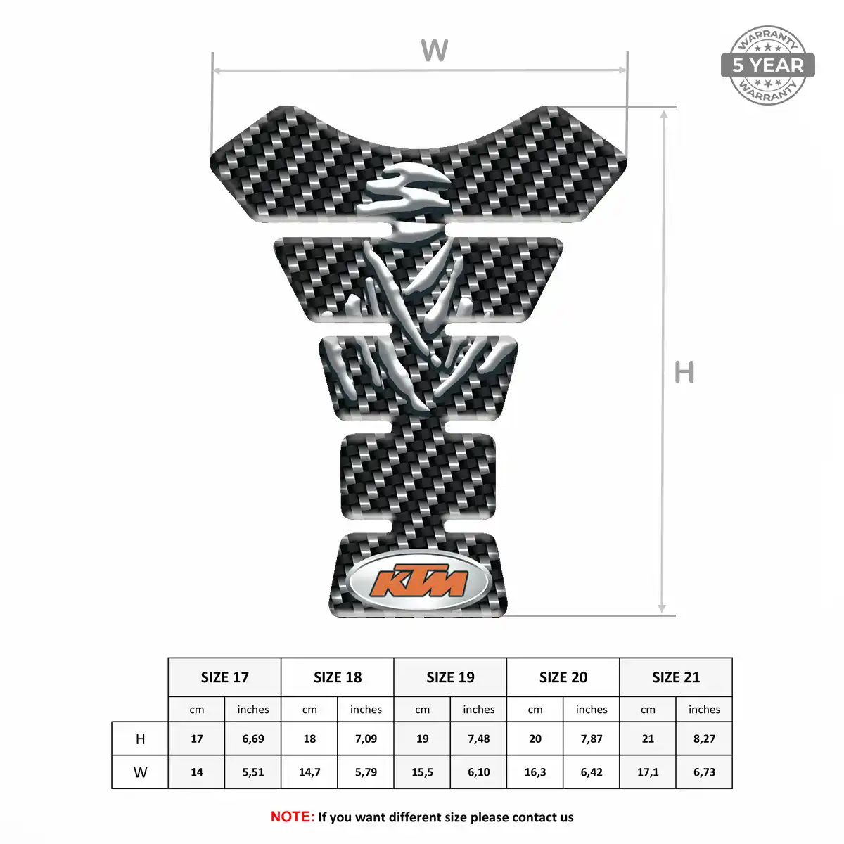 KTM Fuel Tank Pad Prestige Line