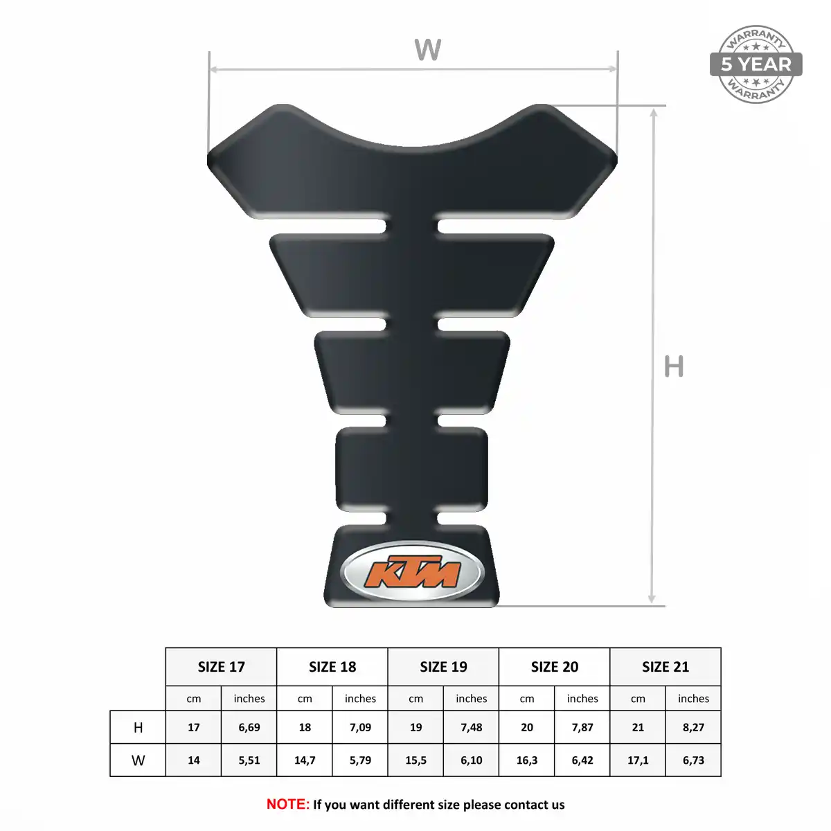 KTM Fuel Tank Pad Refined Design