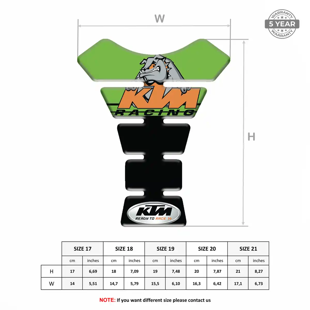 KTM Fuel Tank Pad Sleek Style