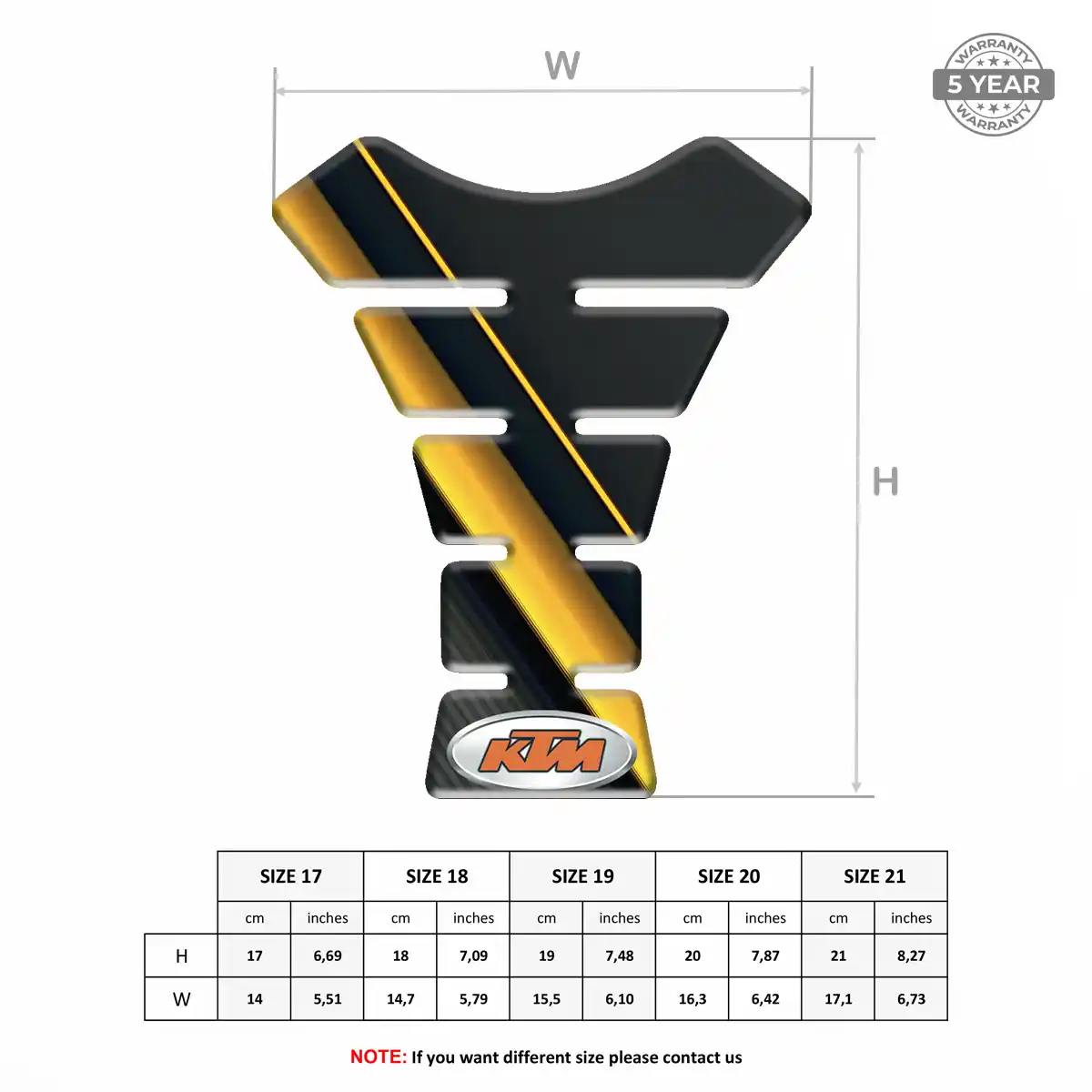 KTM Fuel Tank Protector Elite Finish