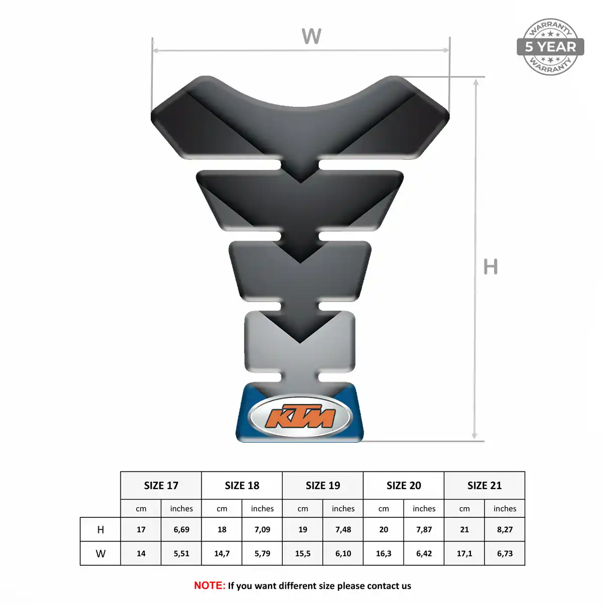 KTM Fuel Tank Protector Prime Quality