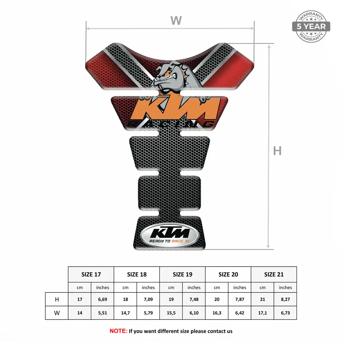 KTM Fuel Tank Protector Refined Design