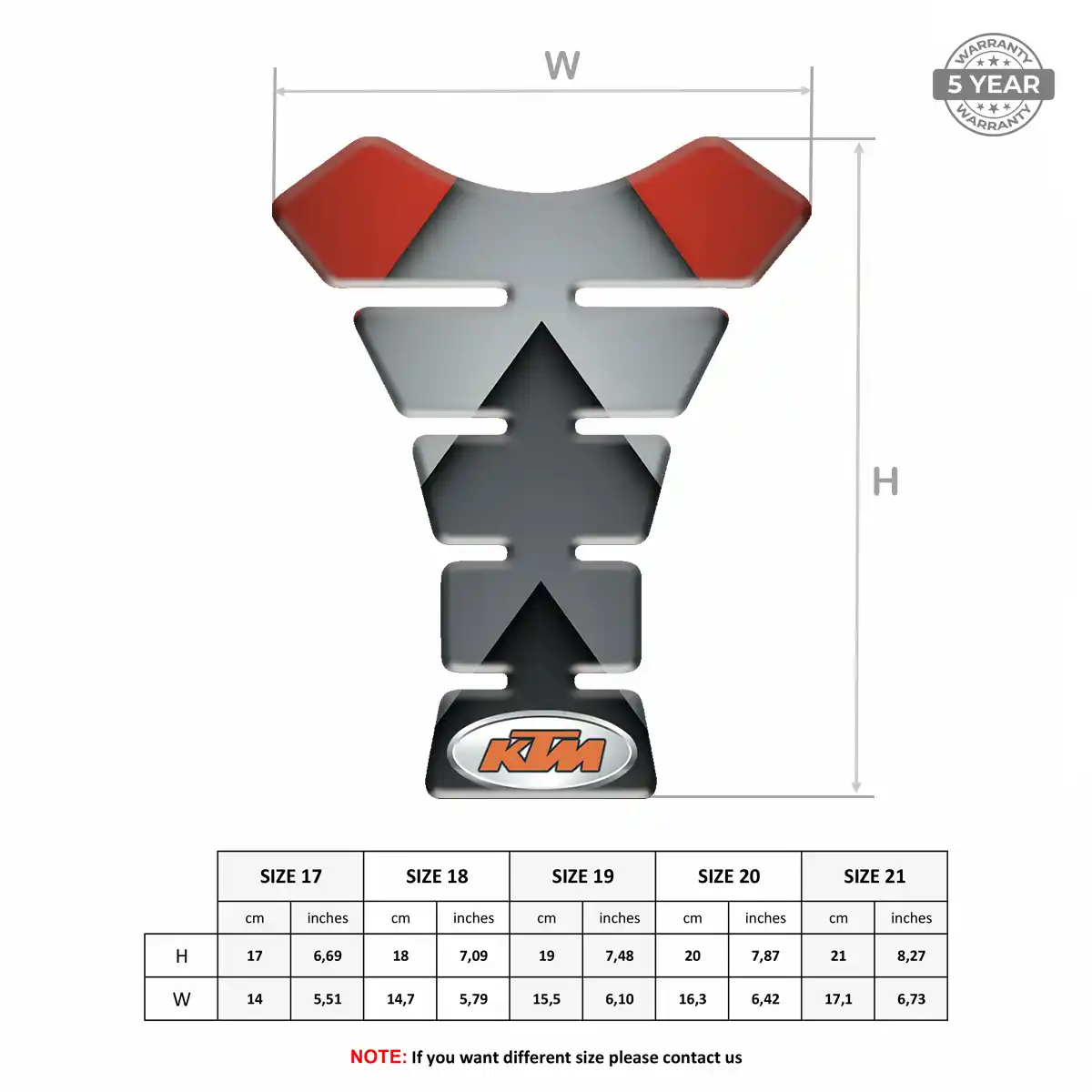 KTM Gas Tank Pad Sleek Style