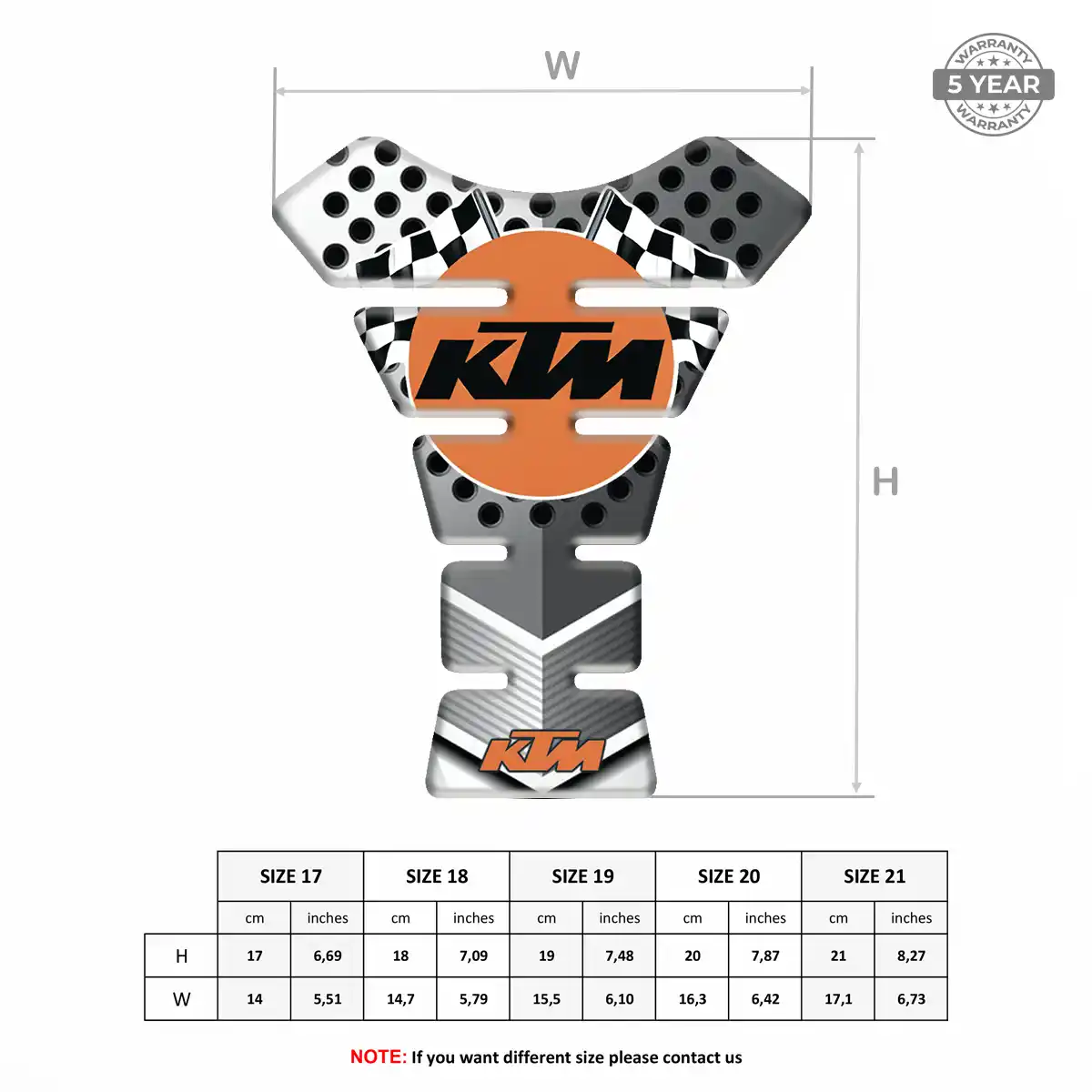 KTM Gel Tank Pad Prime Quality