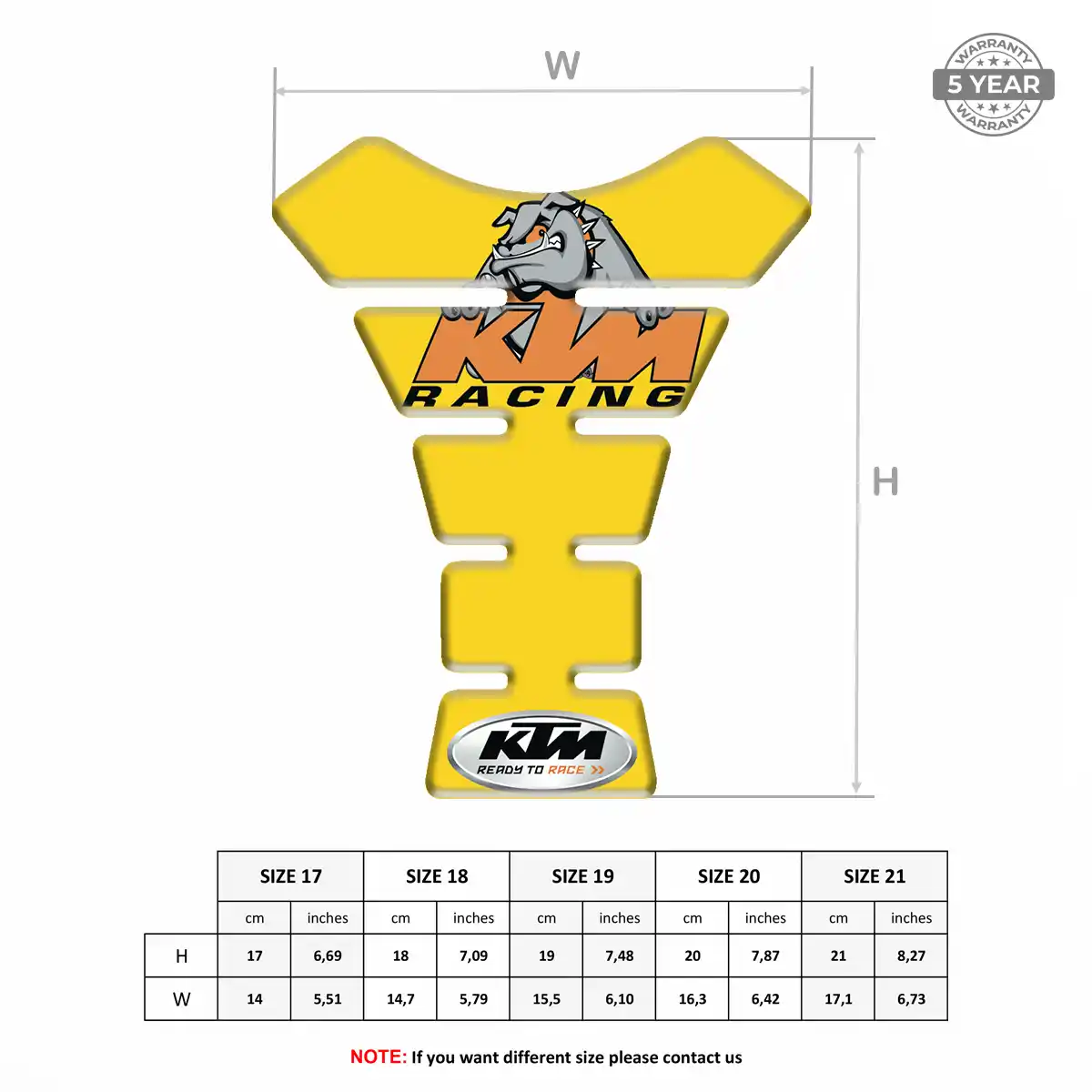 KTM Gel Tank Pad Sleek Style