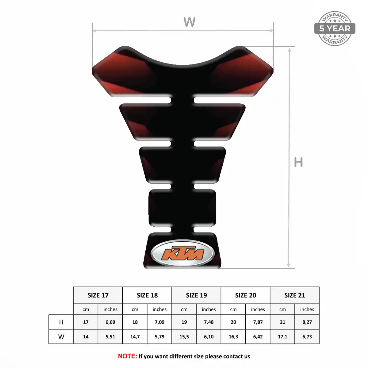 KTM Motorbike Tank Pad Refined Design