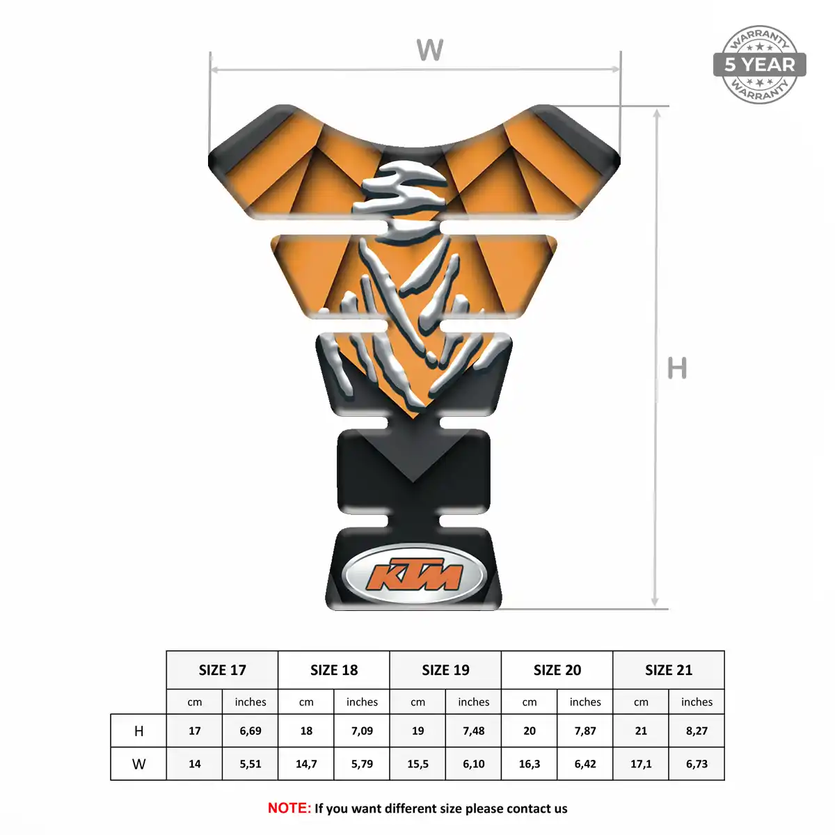 KTM Motorbike Tank Pad Superior Craft