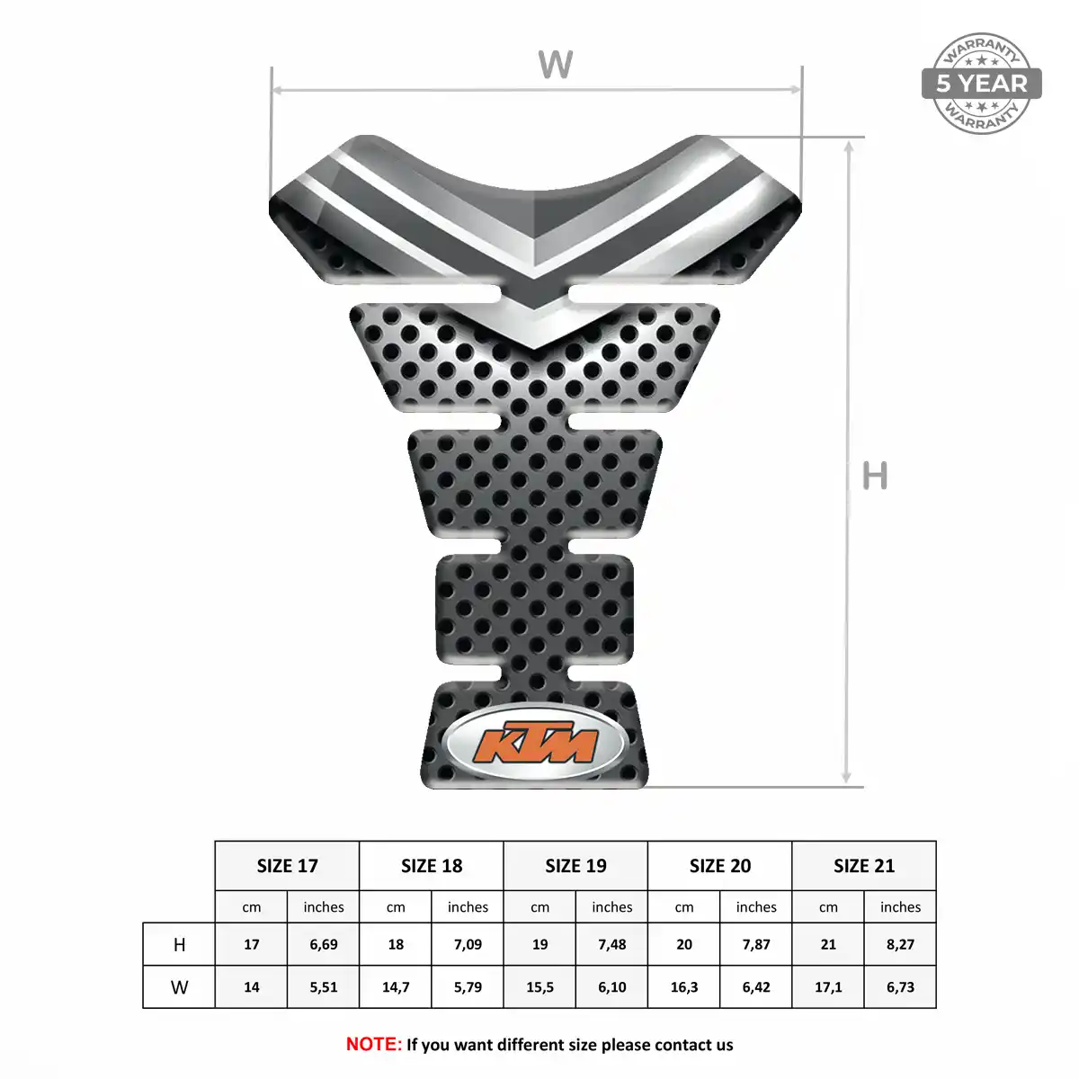 KTM Motorcycle Tank Decal Sleek Style