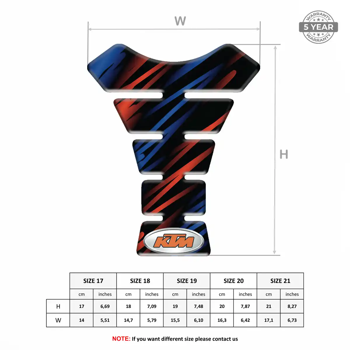 KTM Motorcycle Tank Pad Prime Quality