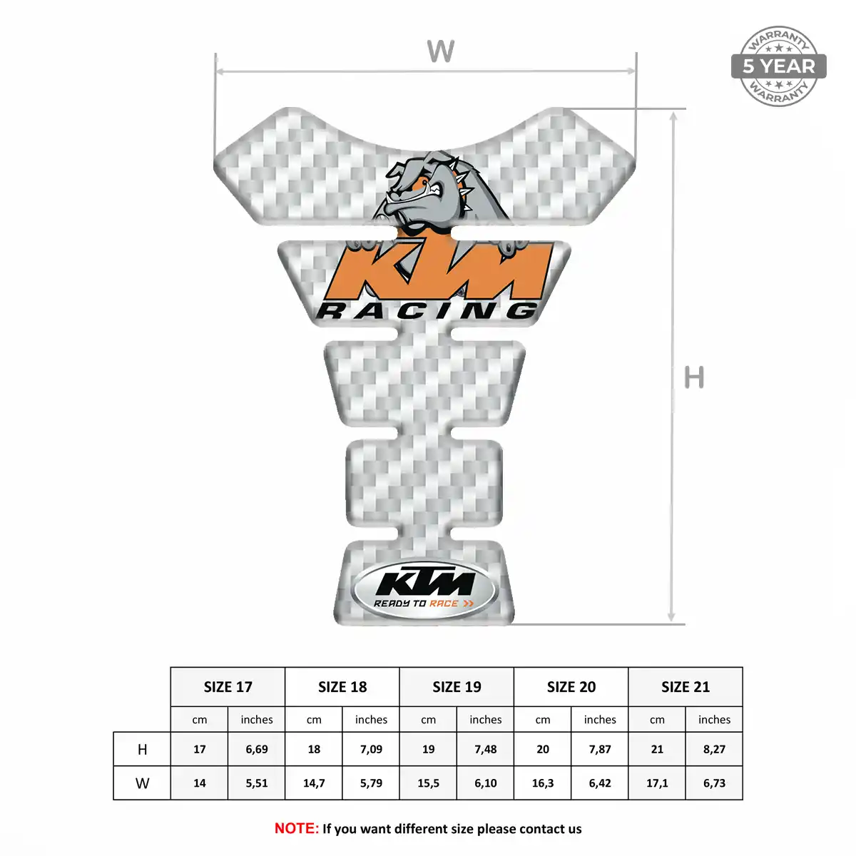 KTM Motorcycle Tank Pad Signature Grade