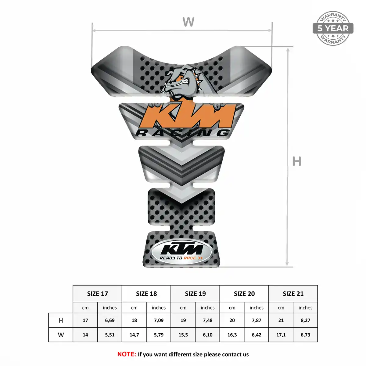 KTM Motorcycle Tank Pad Superior Craft