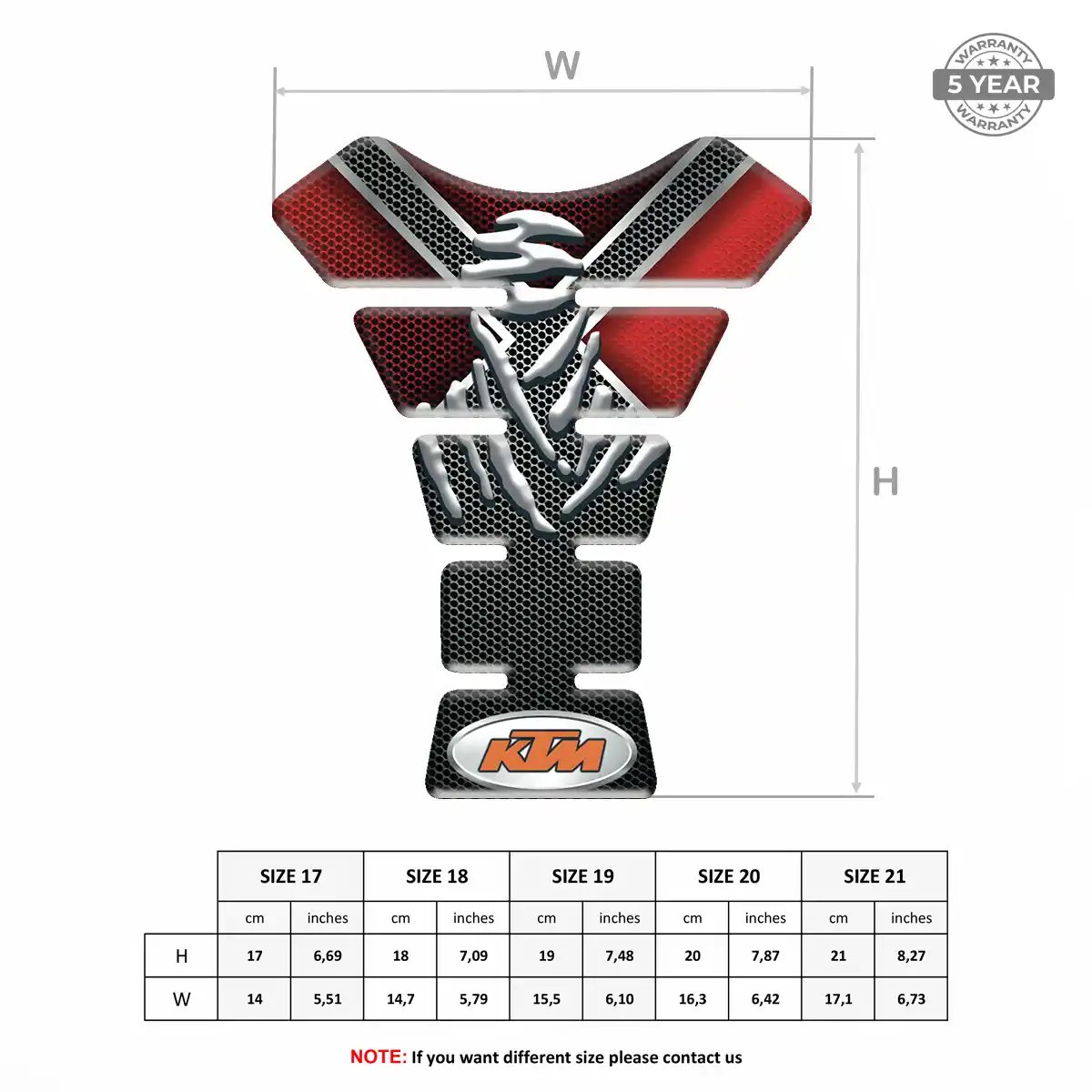 KTM Motorcycle Tank Protector Prestige Line