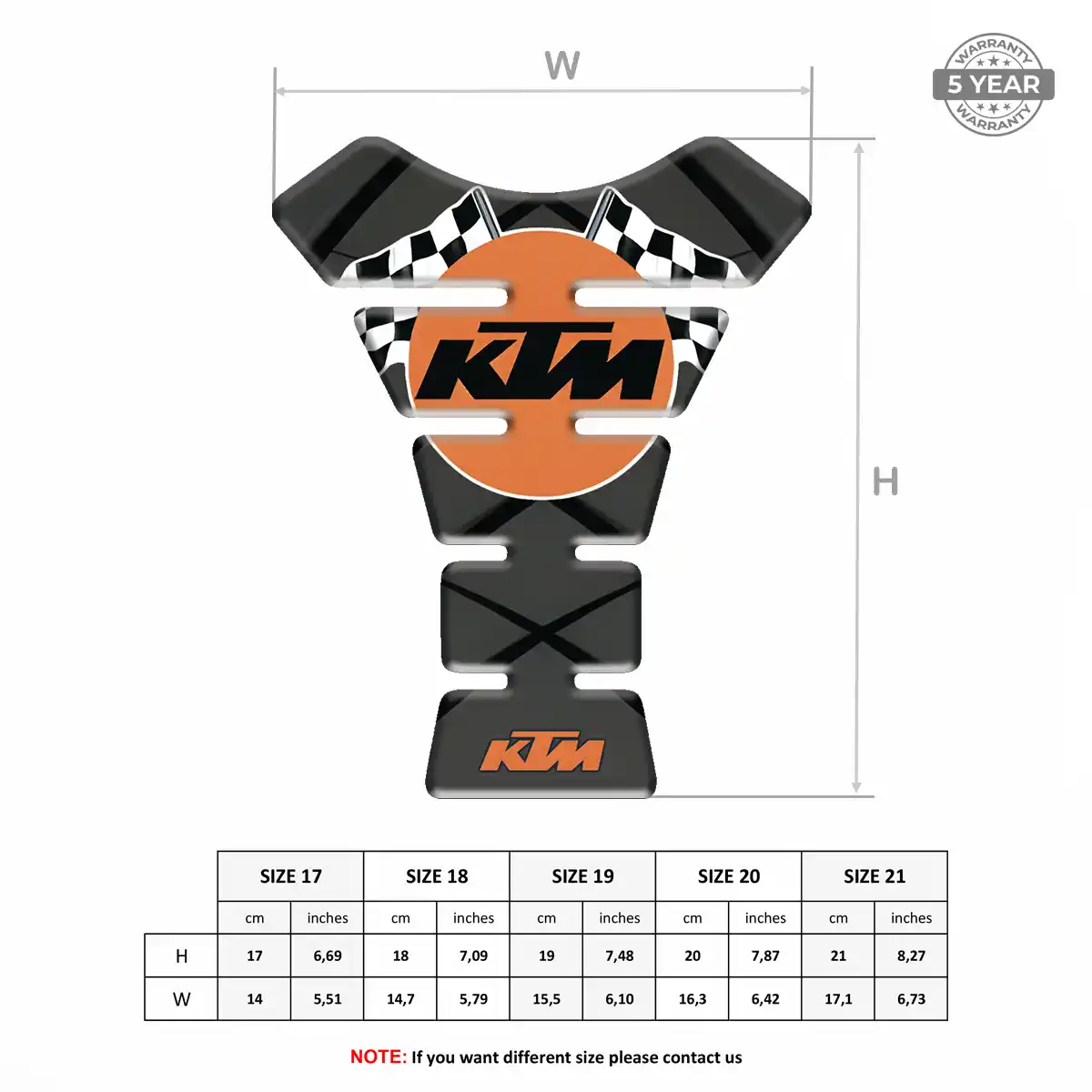 KTM Motorcycle Tank Protector Superior Craft