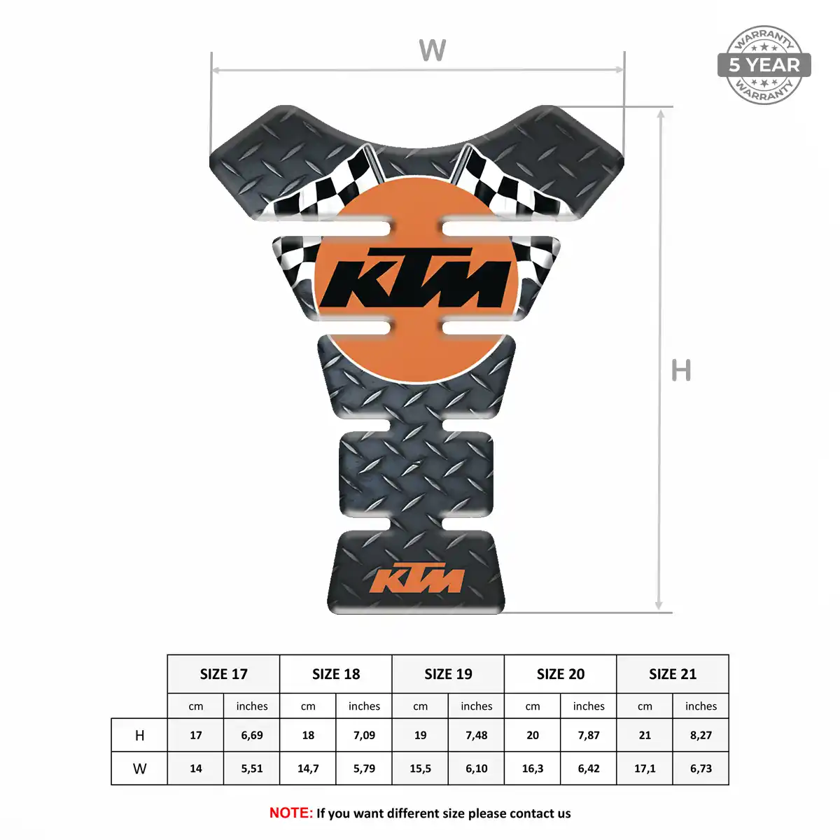 KTM Motorcycle Tank Sticker Prestige Line
