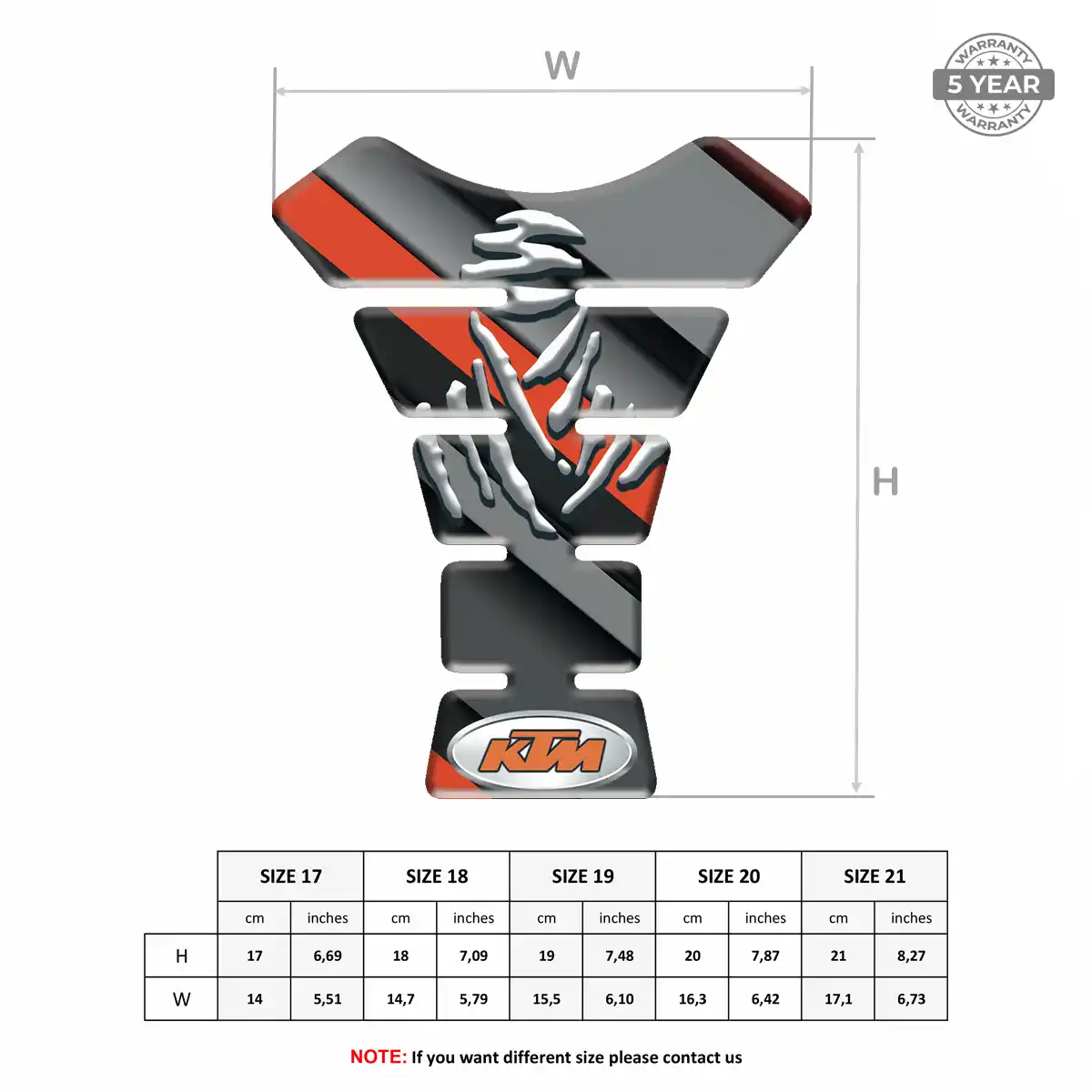 KTM Motorcycle Tank Sticker Superior Craft