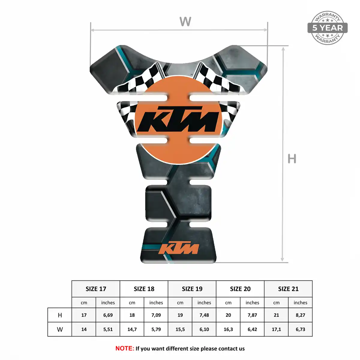 KTM Resin Tank Pad Prestige Line