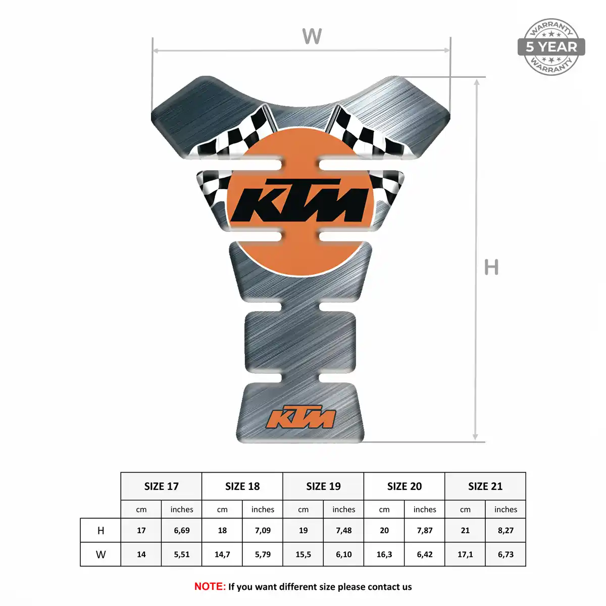 KTM Resin Tank Pad Refined Design