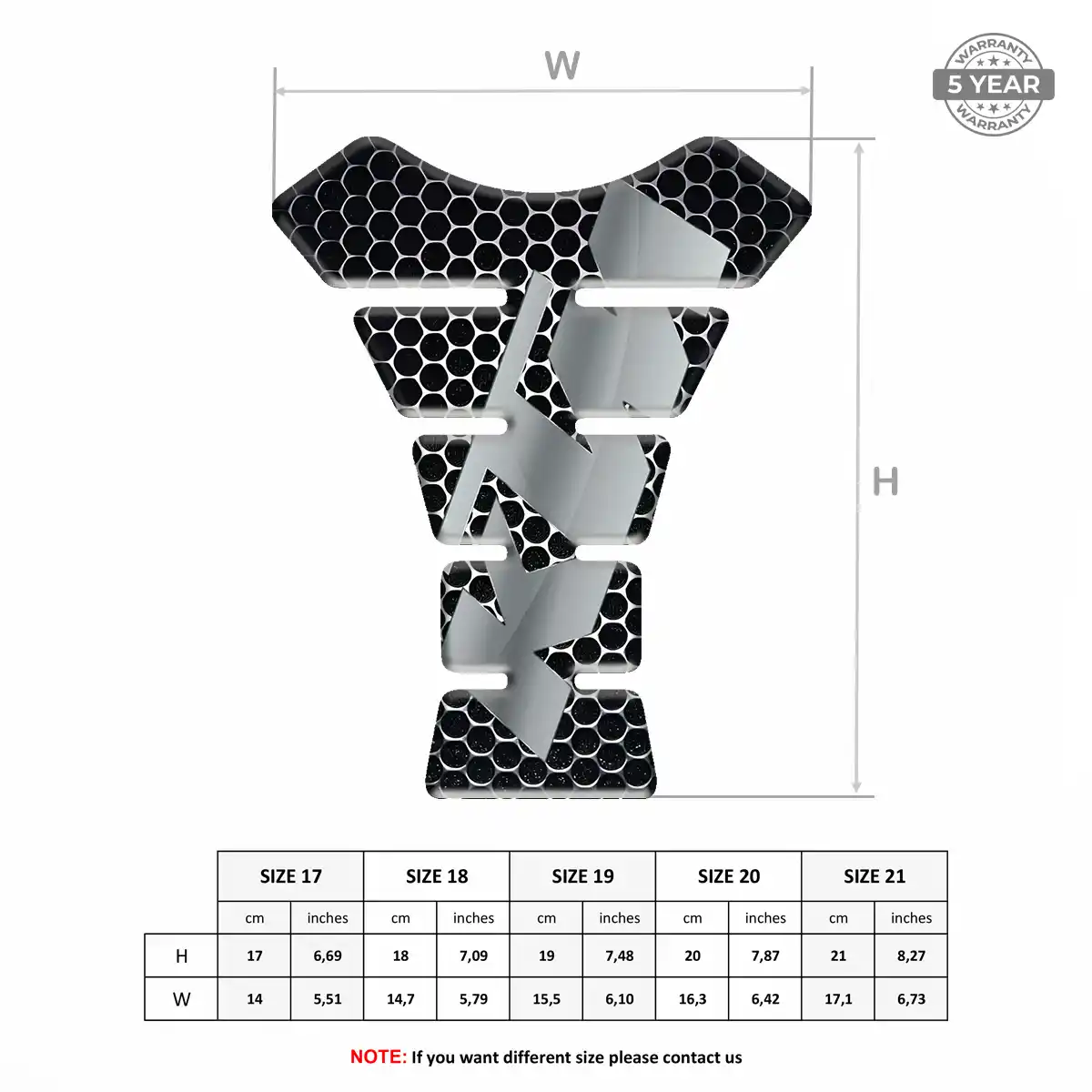 KTM Tank Decal Elite Finish