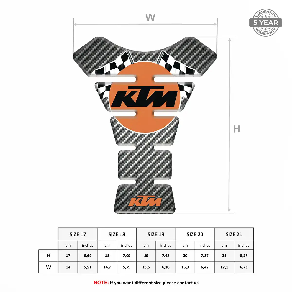 KTM Tank Decal Prestige Line