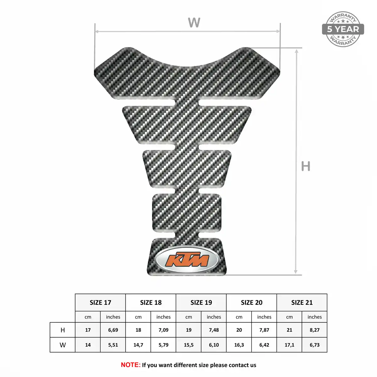 KTM Tank Decal Signature Grade