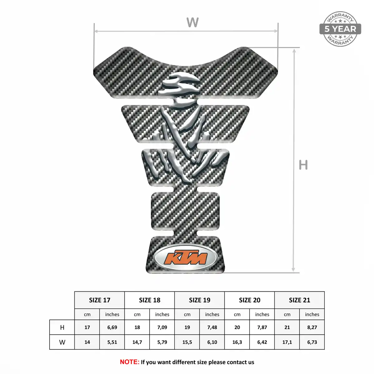 KTM Tank Fuse Guard Motorbike Elite Finish