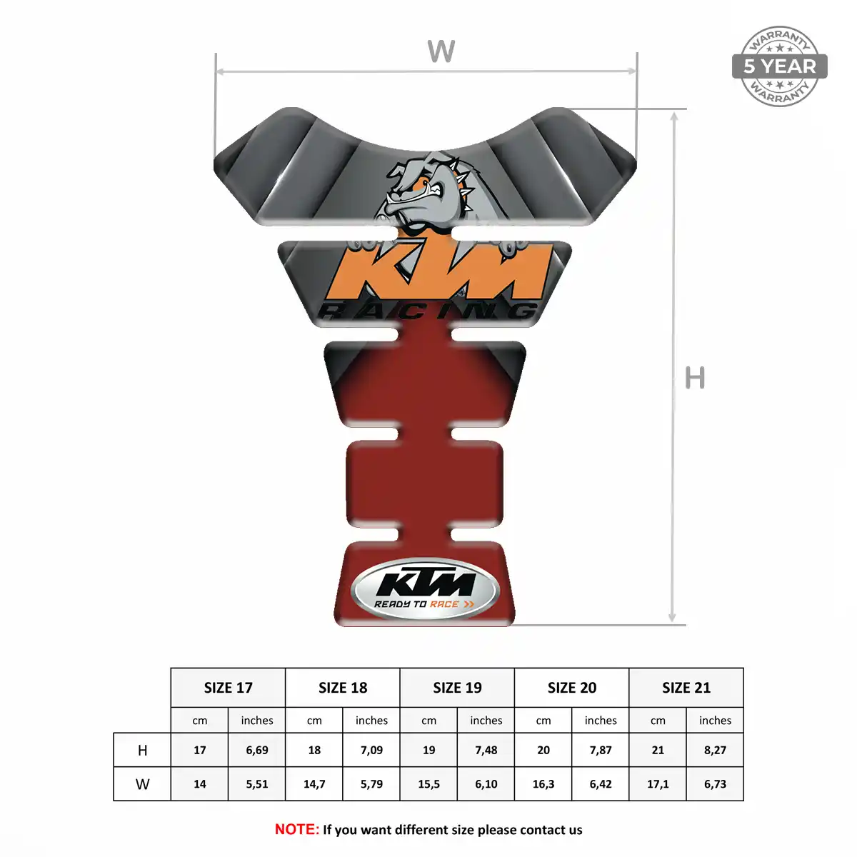 KTM Tank Fuse Guard Motorbike Prime Quality