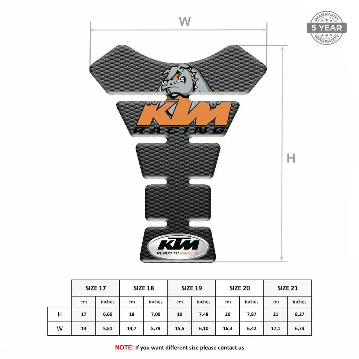 KTM Tank Fuse Guard Motorbike Sleek Style