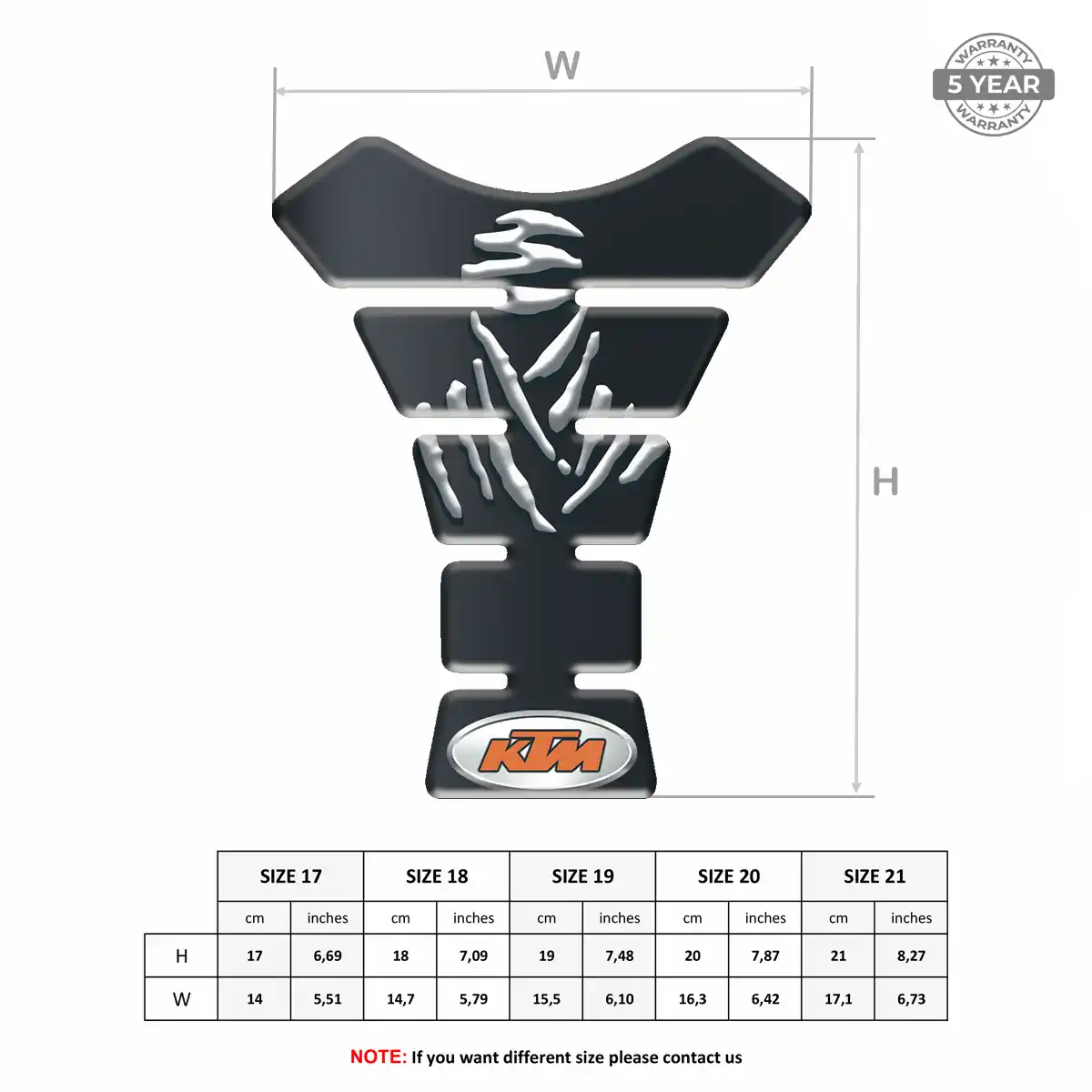 KTM Tank Fuse Guard Motorcycle Prestige Line