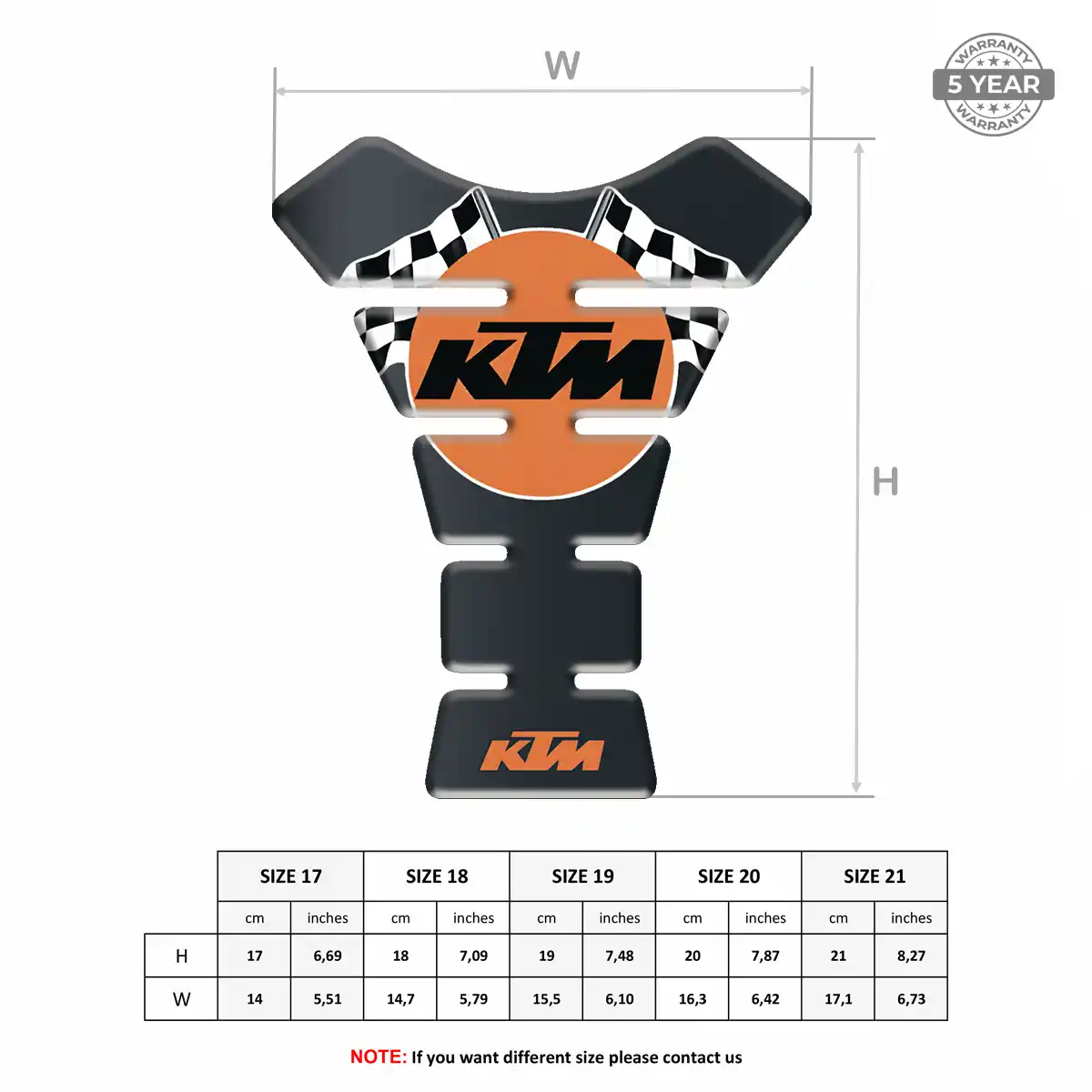 KTM Tank Fuse Guard Motorcycle Signature Grade