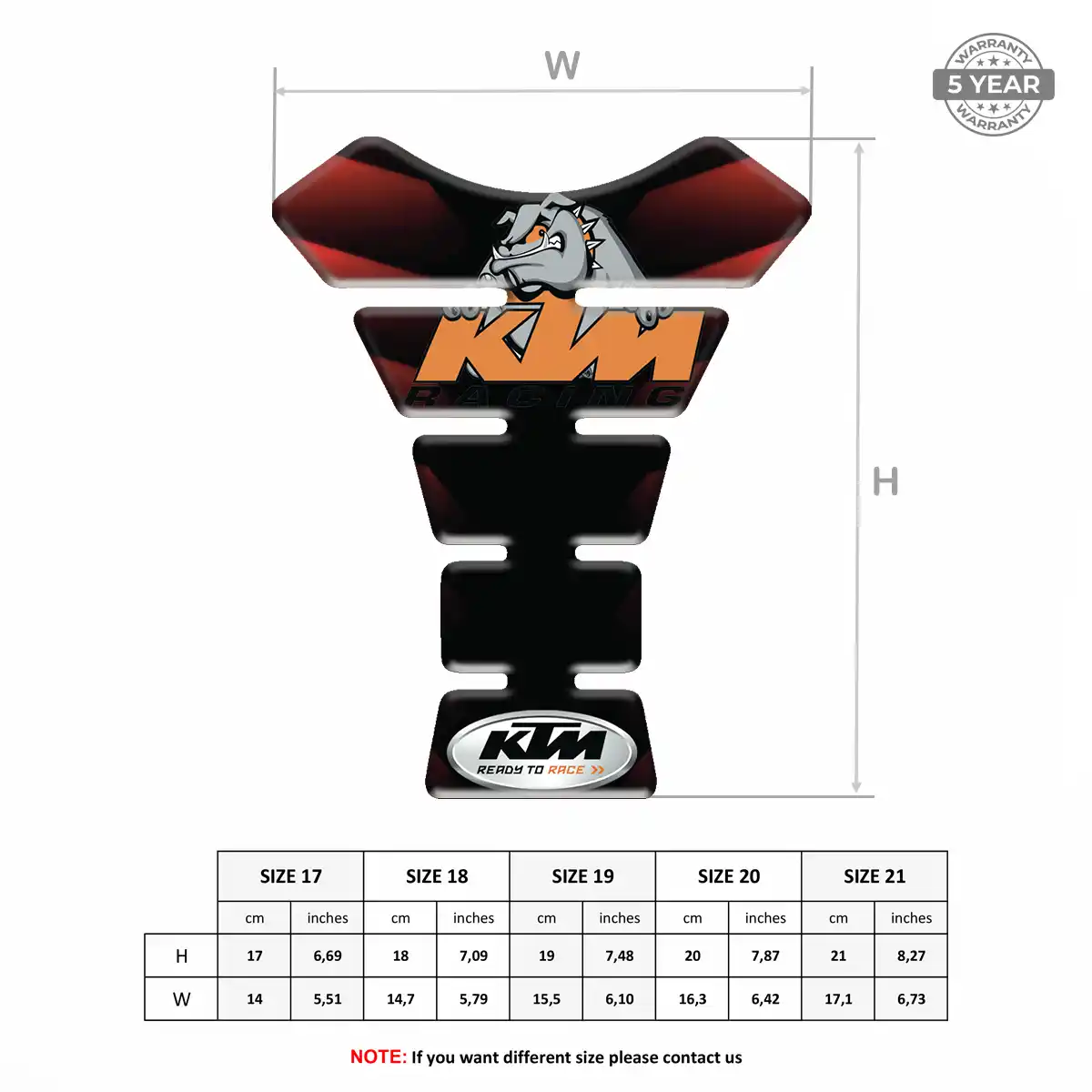 KTM Tank Fuse Motorcycle Elite Finish