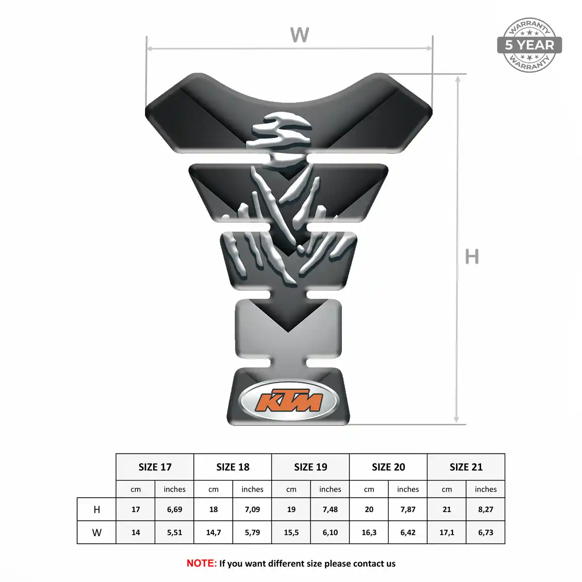 KTM Tank Fuse Pad Motorbike Prestige Line