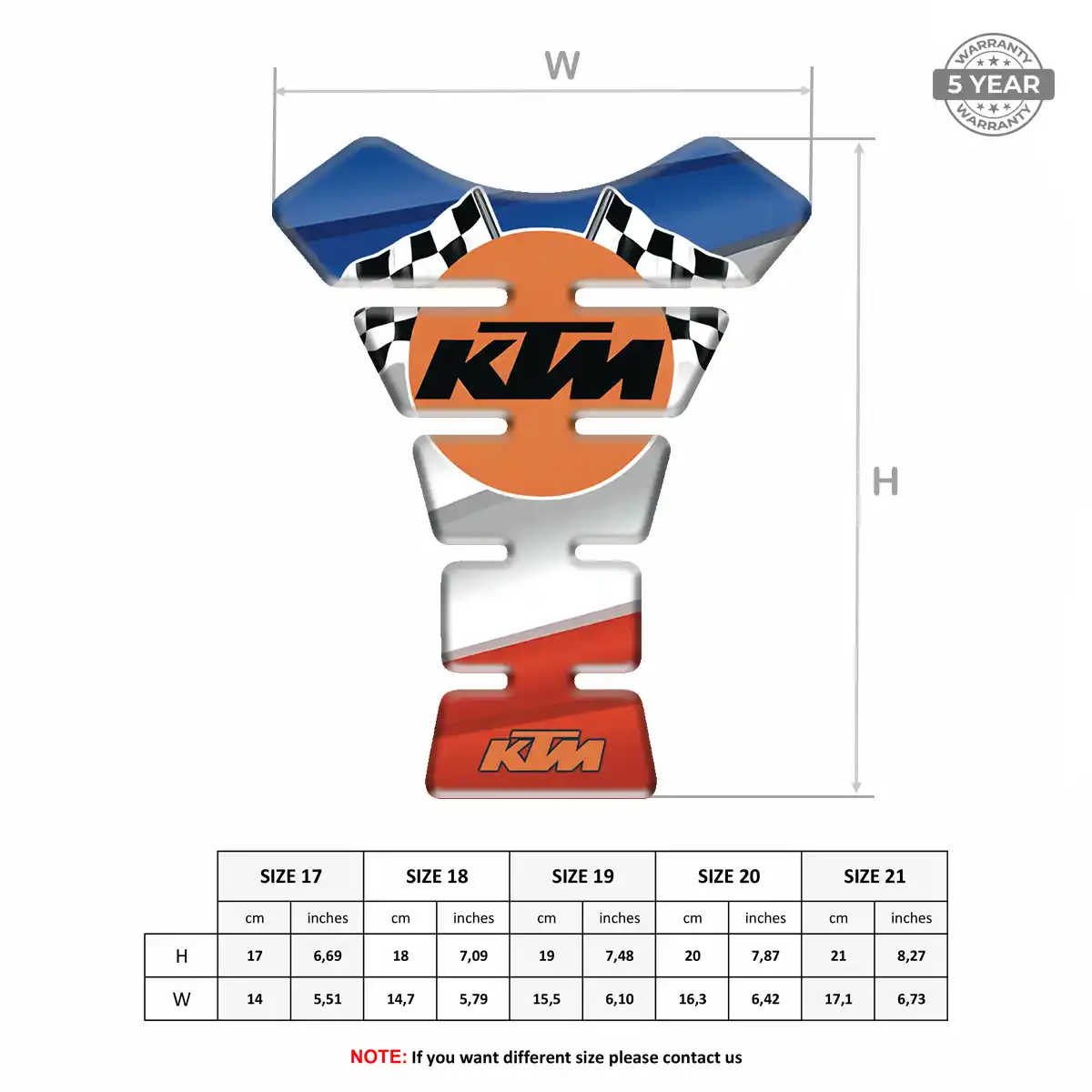 KTM Tank Fuse Pad Motorcycle Signature Grade
