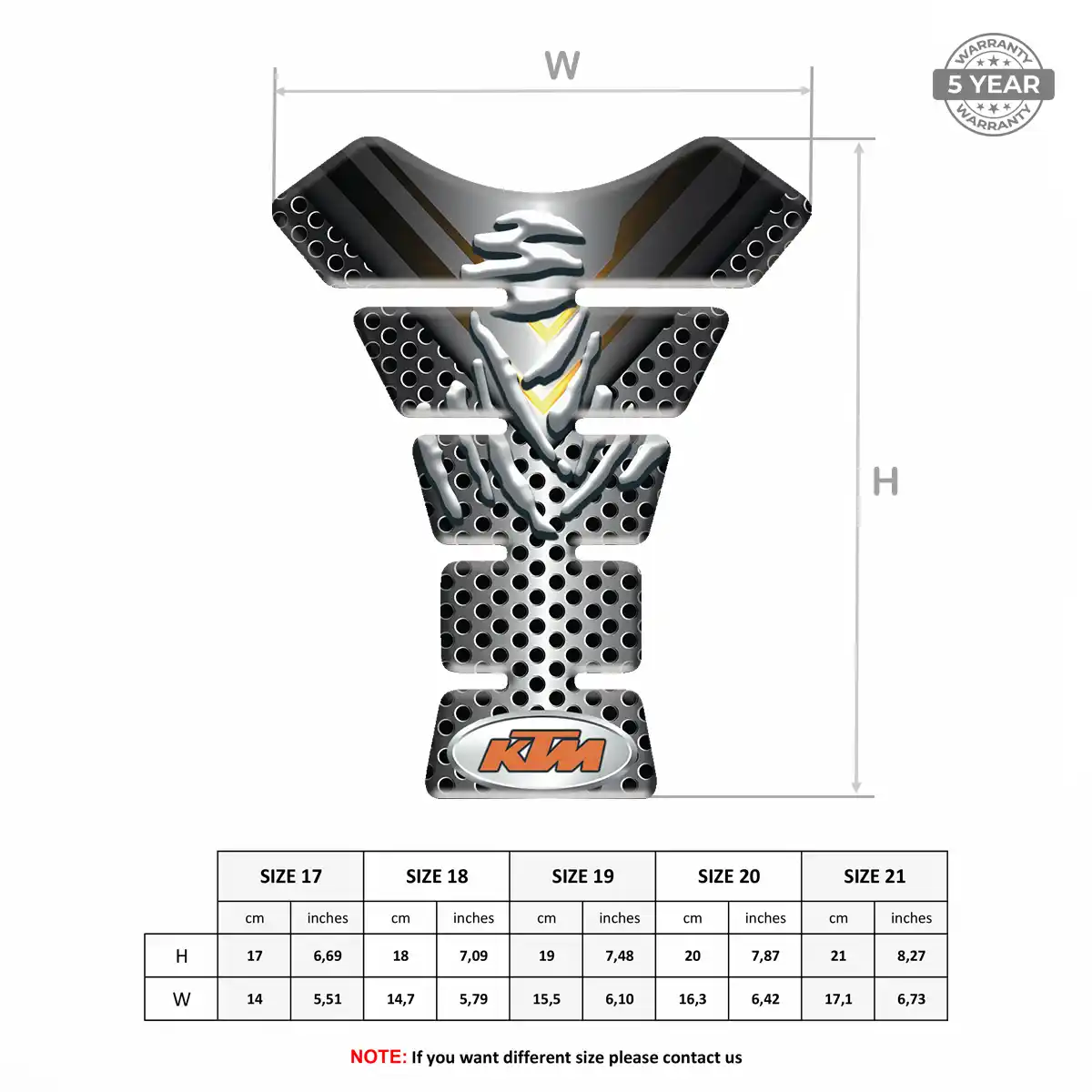KTM Tank Fuse Pad Motorcycle Sleek Style