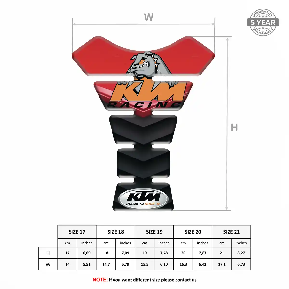 KTM Tank Fuse Pad Sleek Style