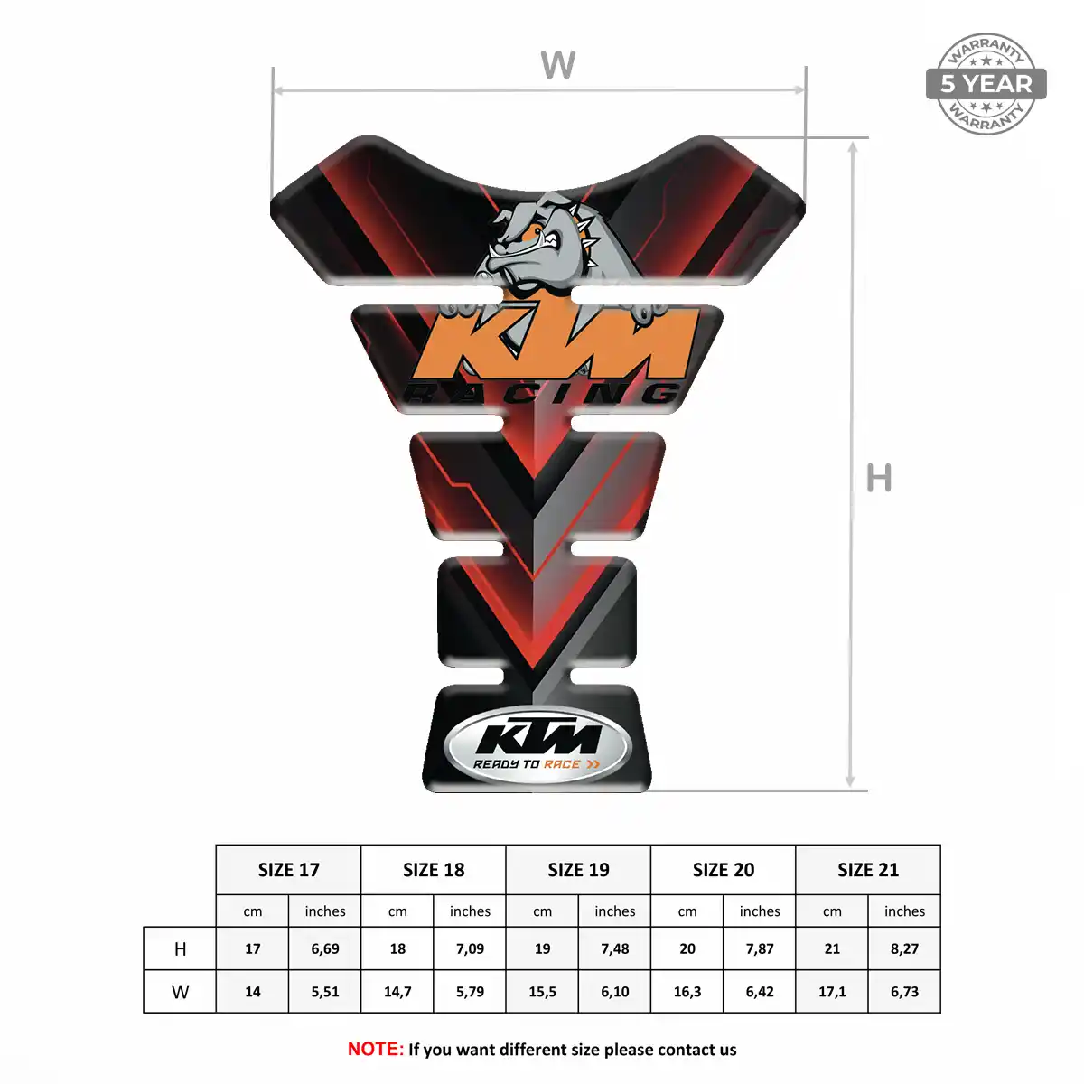 KTM Tank Fuse Pads Elite Finish
