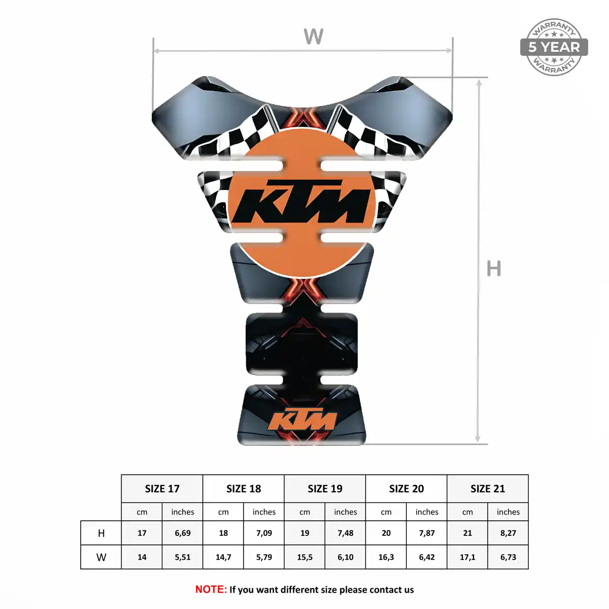 KTM Tank Fuse Pads Motorbike Prestige Line