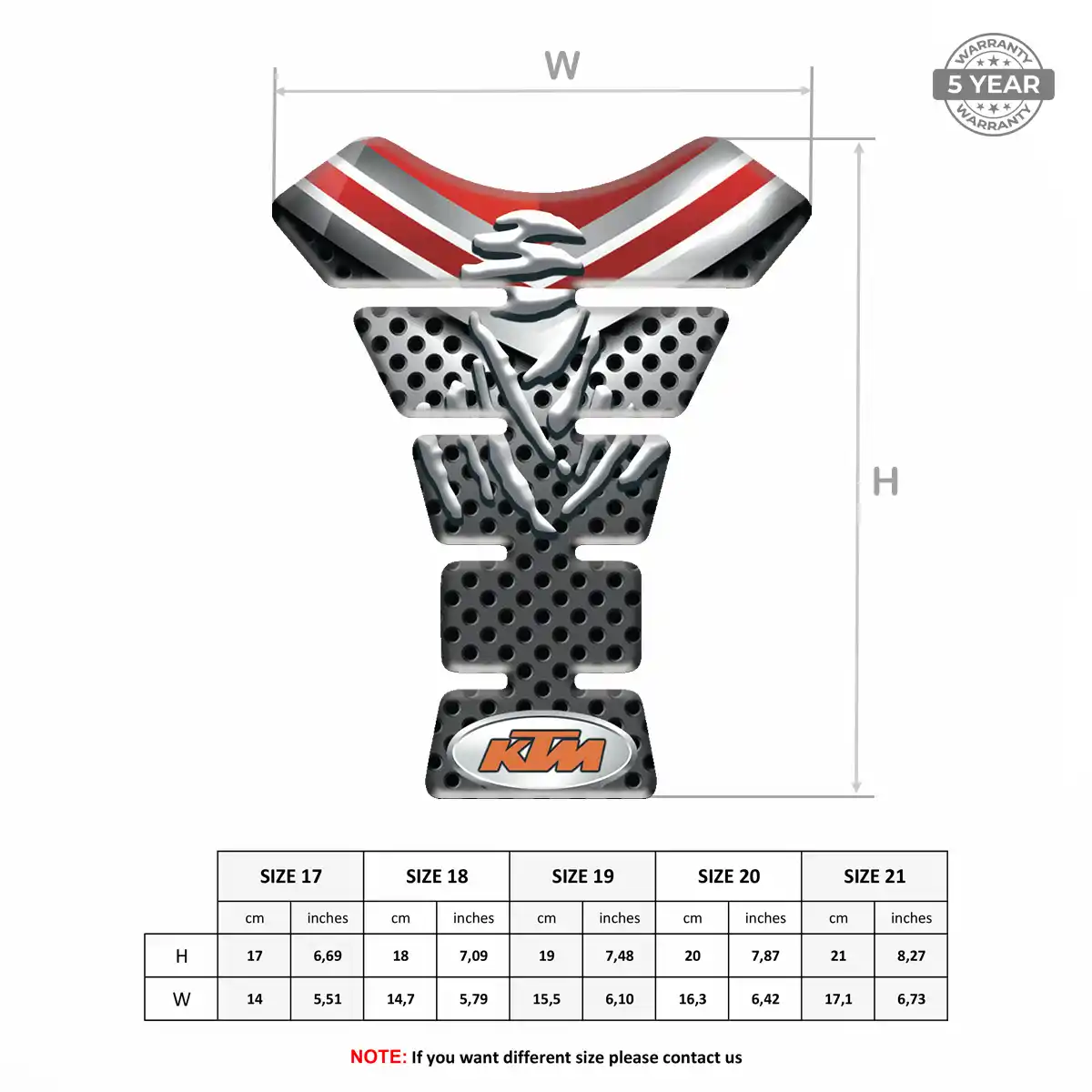 KTM Tank Fuse Pads Motorbike Signature Grade