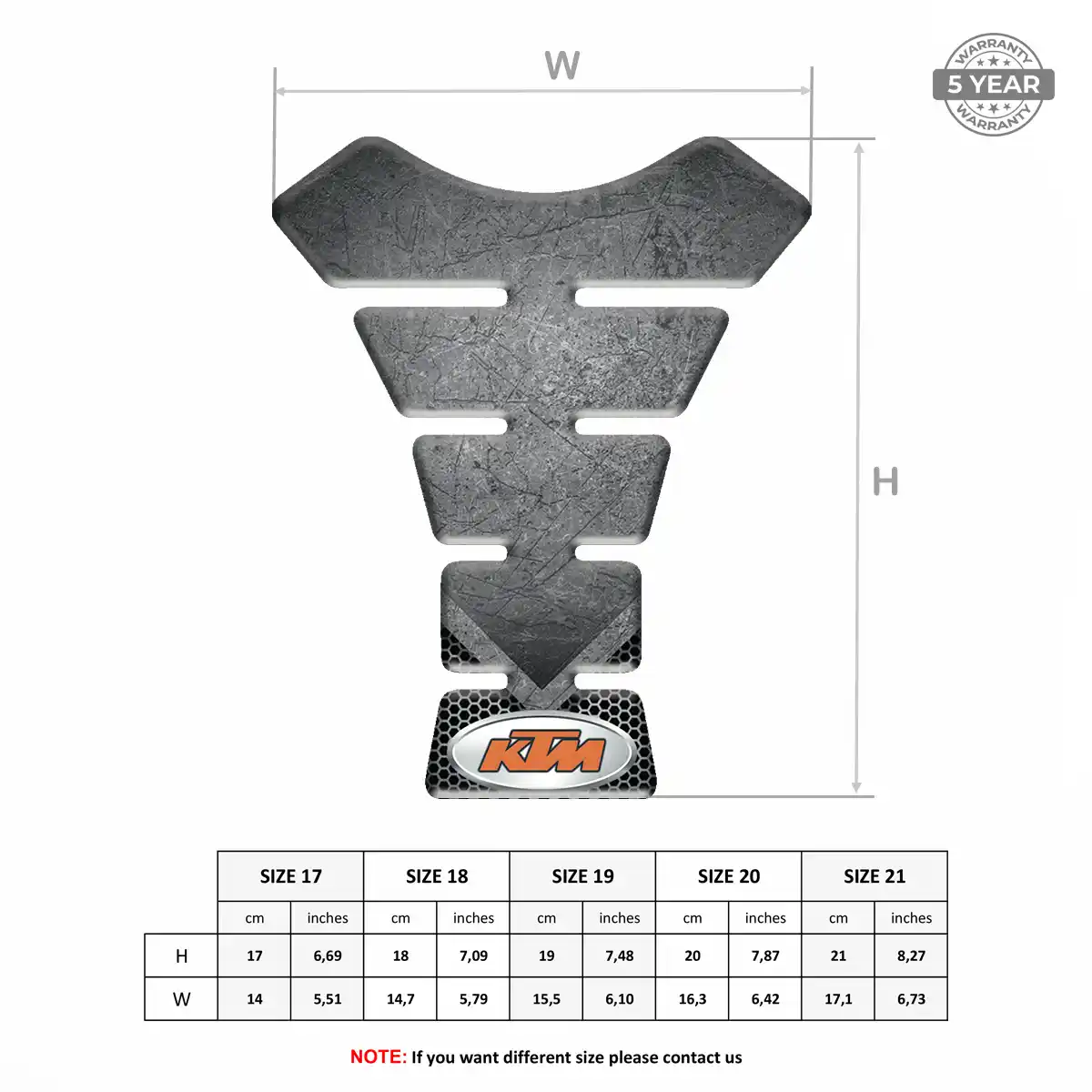 KTM Tank Fuse Pads Motorbike Sleek Style