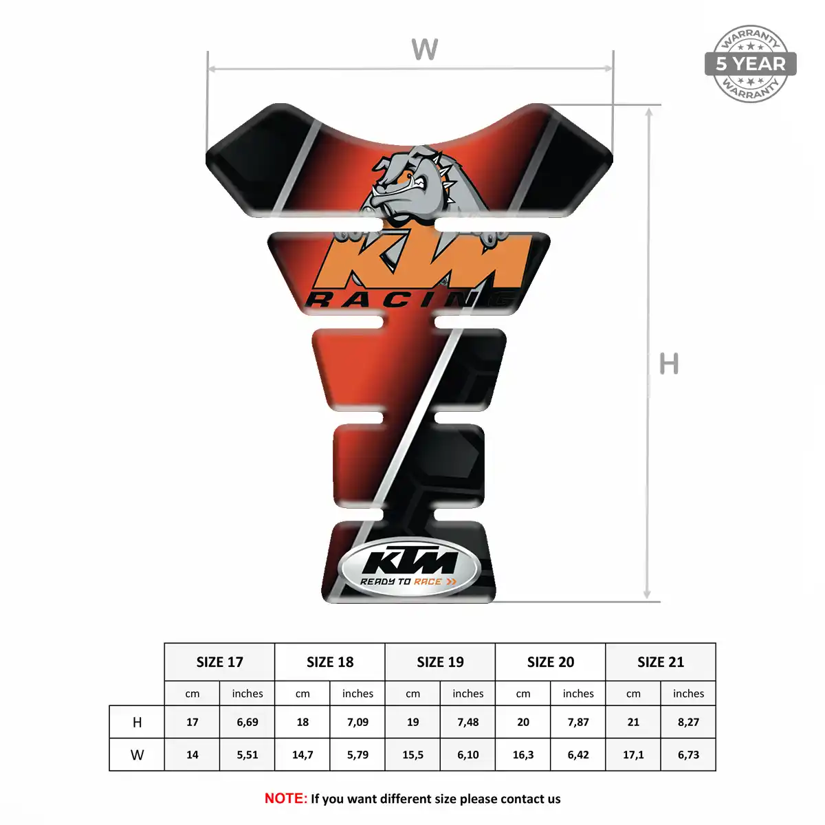 KTM Tank Fuse Pads Motorcycle Signature Grade