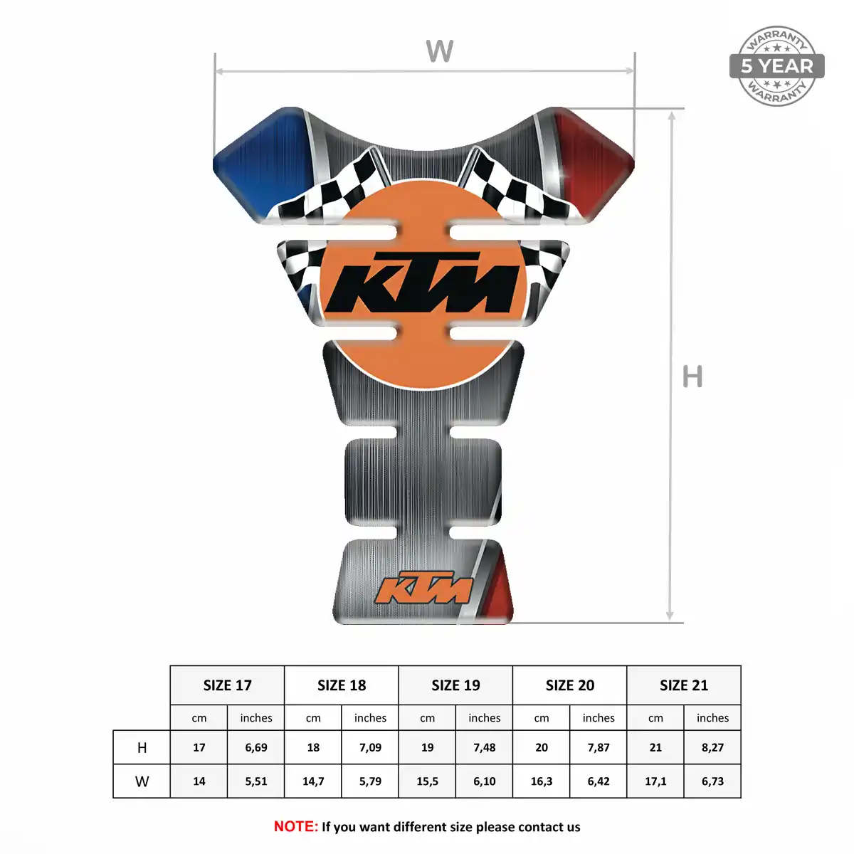KTM Tank Fuse Pads Motorcycle Sleek Style