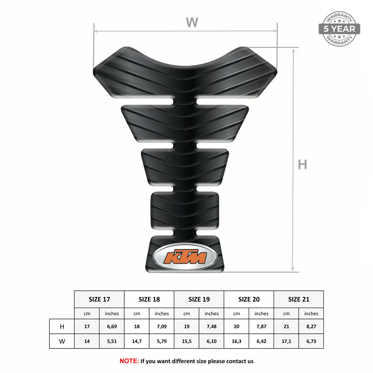 KTM Tank Fuse Protector Elite Finish
