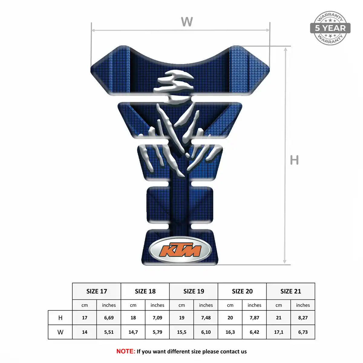 KTM Tank Fuse Protector Motorbike Signature Grade