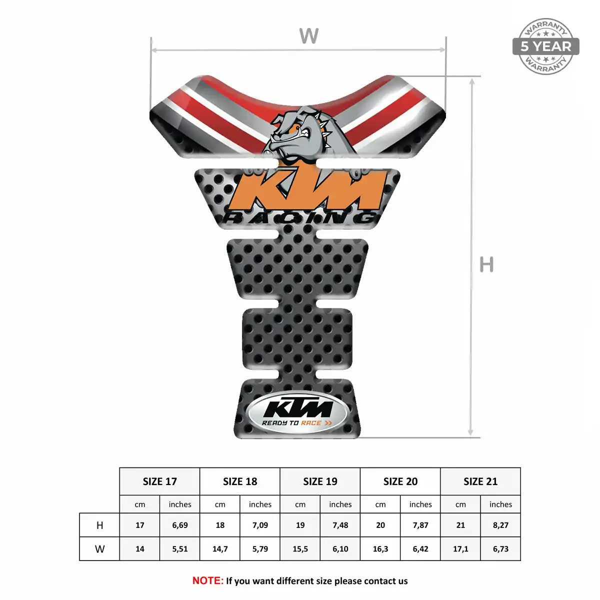 KTM Tank Fuse Protector Motorcycle Prime Quality