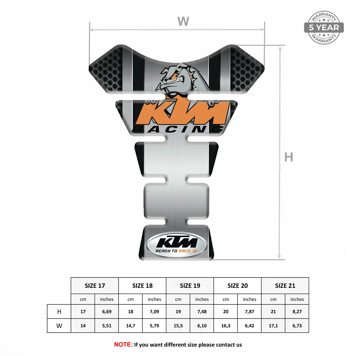 KTM Tank Fuse Protector Motorcycle Sleek Style