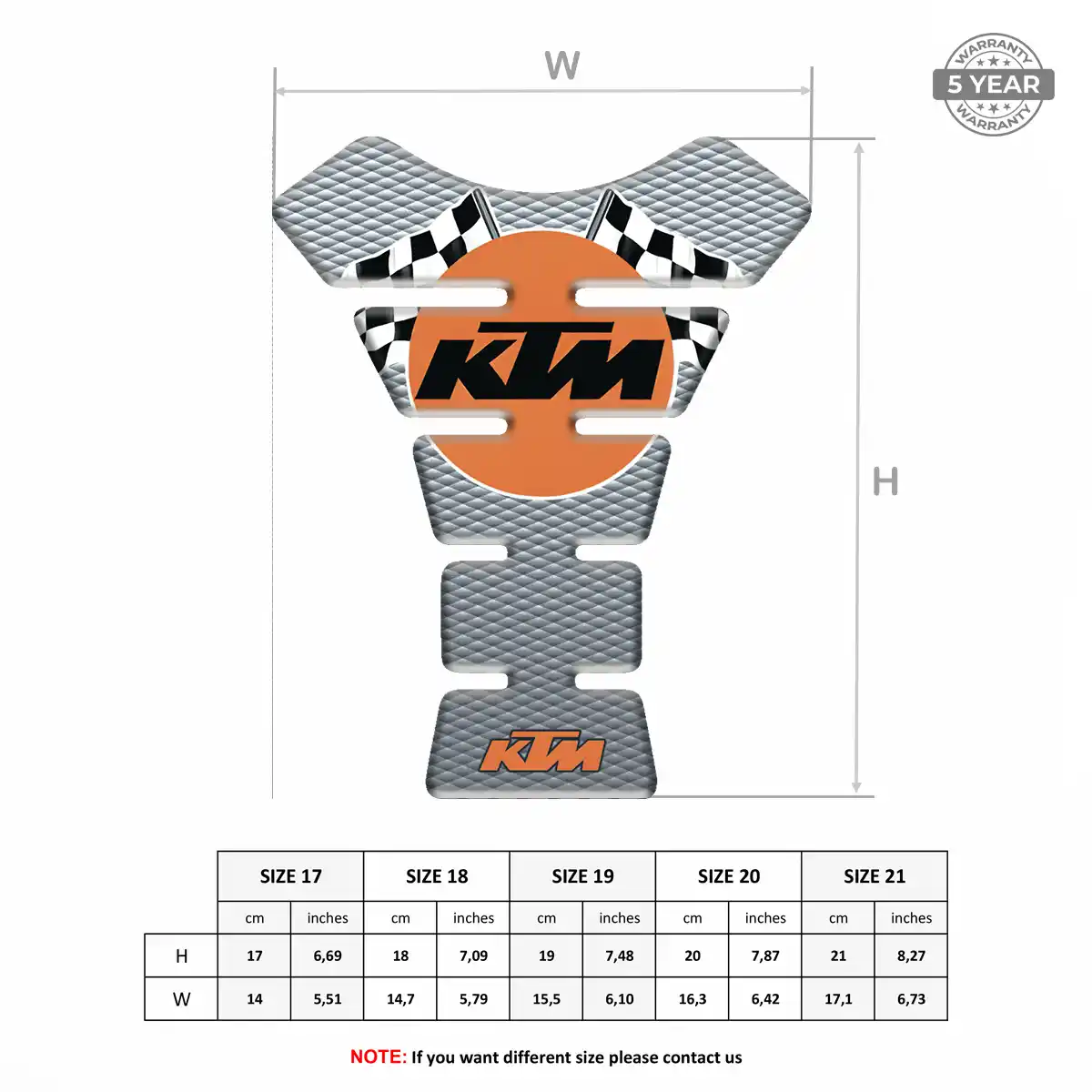 KTM Tank Fuse Protector Sleek Style