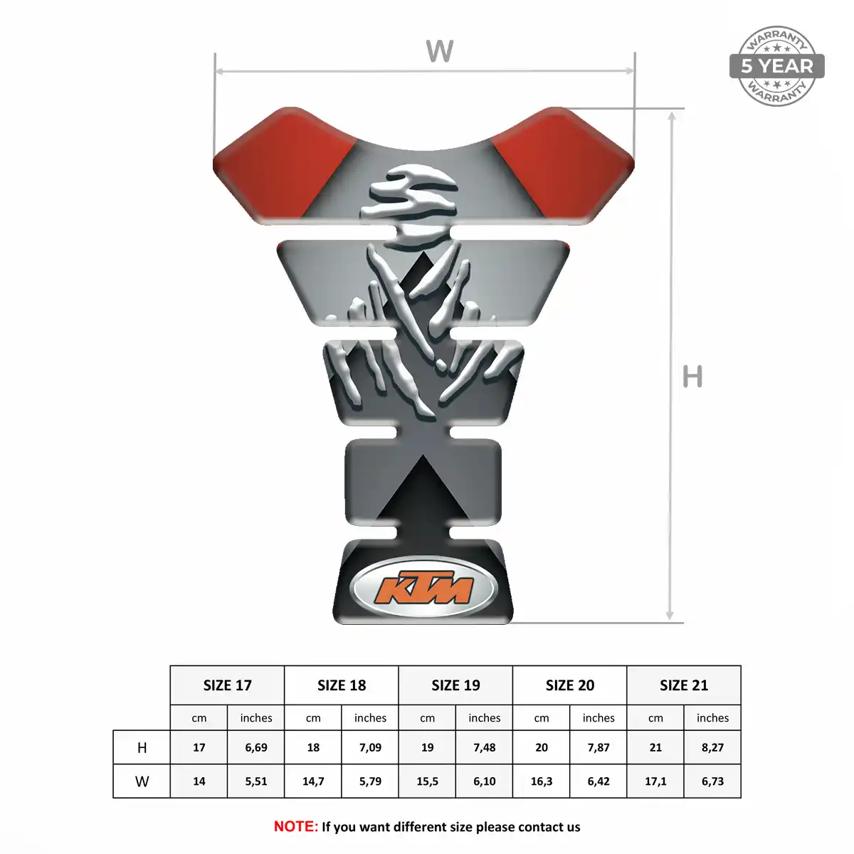 KTM Tank Grip Pad Elite Finish