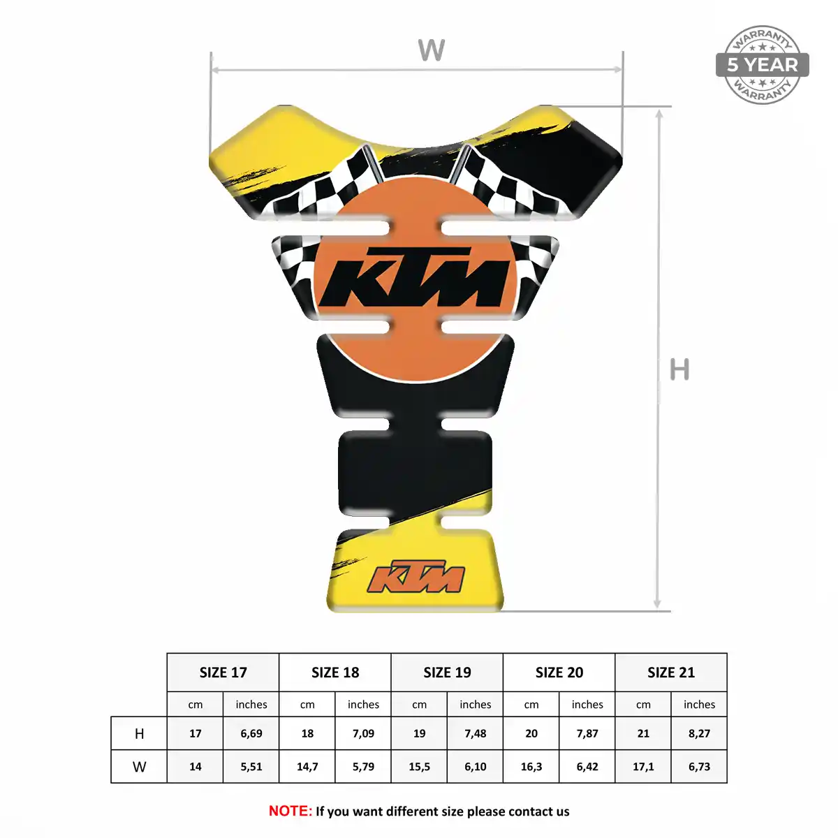 KTM Tank Grip Pad Prestige Line